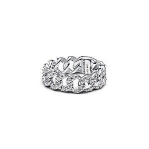 Pandora Pavé Cuban Chain Ring Sterling silver size 6,7,8 or 9